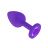 Анальная втулка Silicone Purple Small с фиолетовым кристаллом