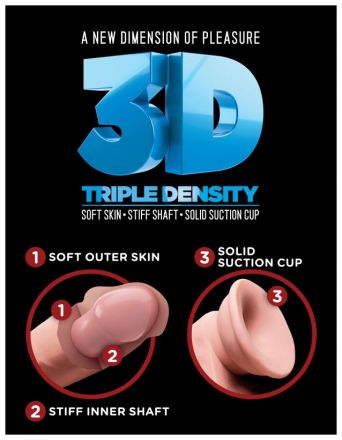 Фаллоимитатор 10 Triple Density Cock with Balls Flesh