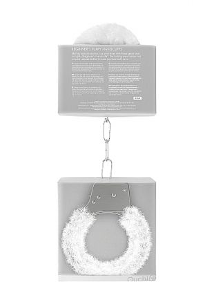 Белые наручники Beginner&#039;s Handcuffs Furry
