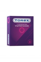 Ультратонкие презервативы TOREX №3