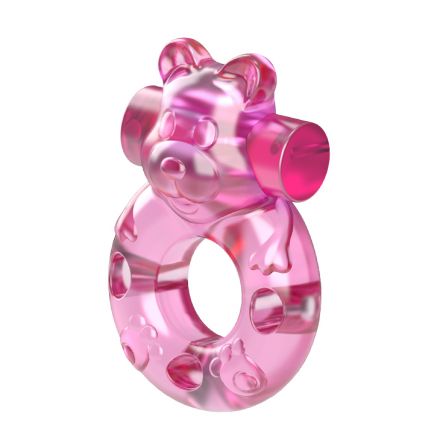 Эрекционное виброкольцо Pink Bear #010083