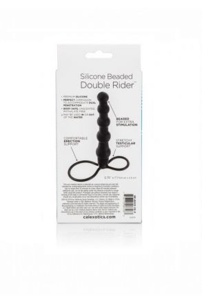 Насадка для двойного проникновения Silicone Beaded Double Rider Black