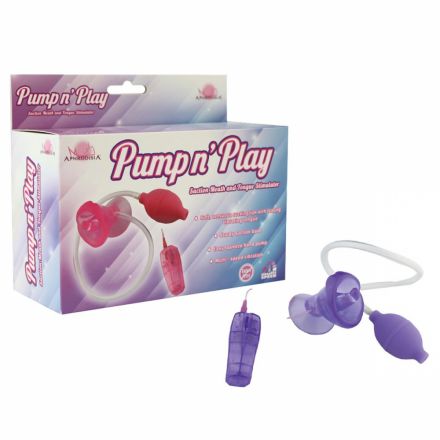 Фиолетовая помпа с вибрацией Pump n&#039;s play Suction Mouth
