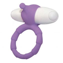 Фиолетовое кольцо Loop для пениса с вибрацией