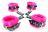 Набор фиксаторов краб с розовым мехом BDSM Light #760004