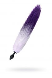 Анальная втулка POPO Pleasure с бело-фиолетовым хвостом